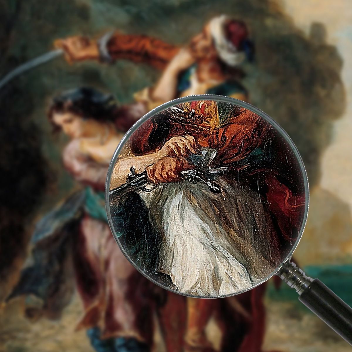 Selim And Zuleika Eugène Delacroix edx107 canvas print