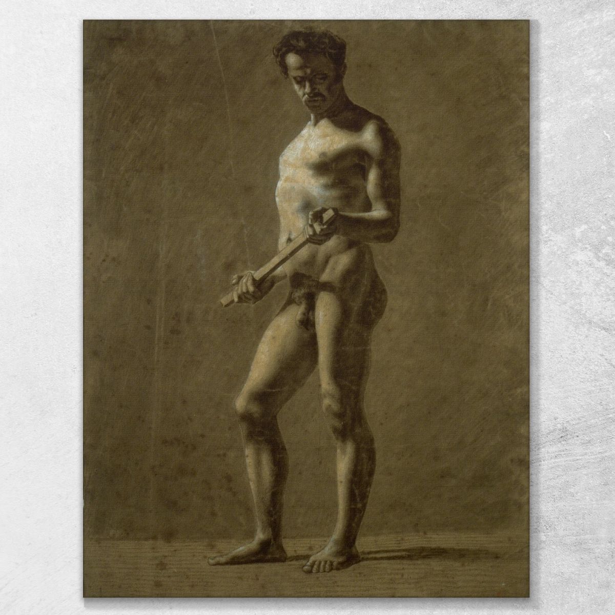 Standing Academic Male Nude Eugène Delacroix edx111 canvas print 