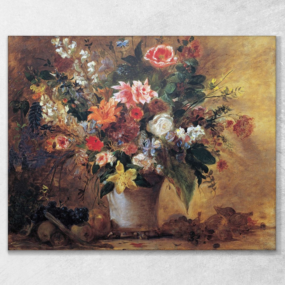 Still Life With Flowers Eugène Delacroix edx113 canvas print 