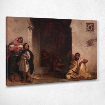 Street In Meknes  Eugène Delacroix edx114 canvas print 