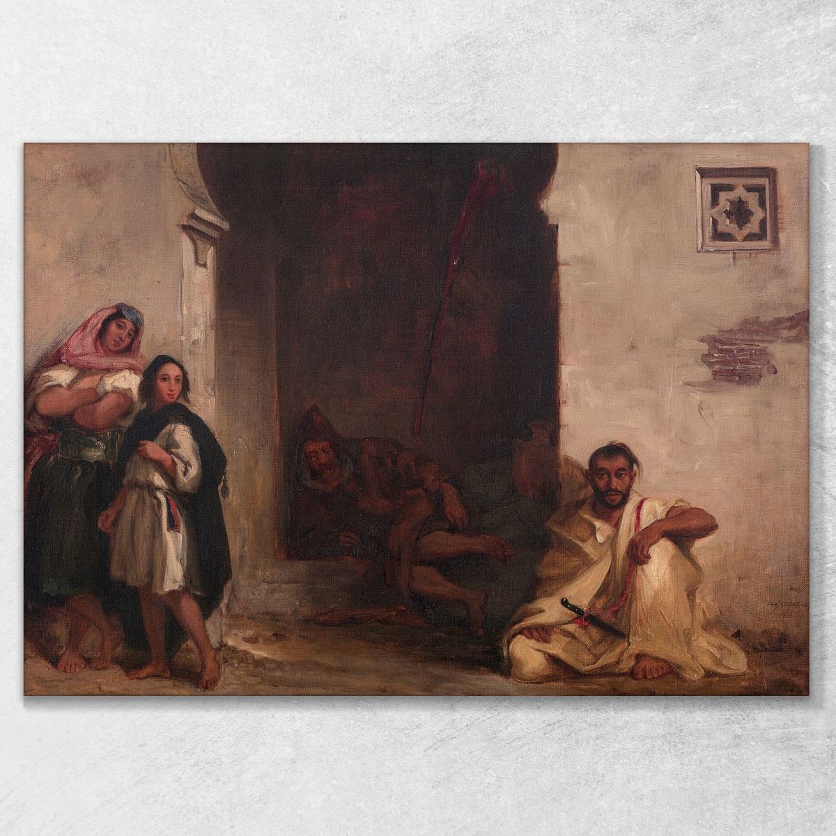 Street In Meknes  Eugène Delacroix edx114 canvas print 