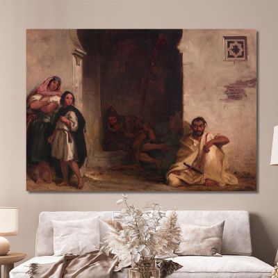 Street In Meknes  Eugène Delacroix edx114 canvas print 
