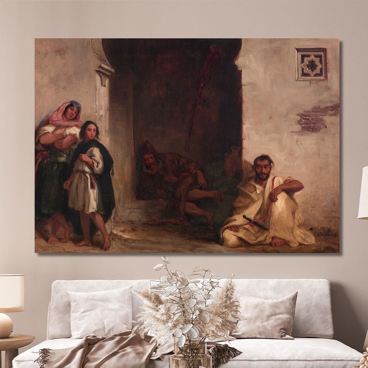 Street In Meknes  Eugène Delacroix edx114 canvas print 