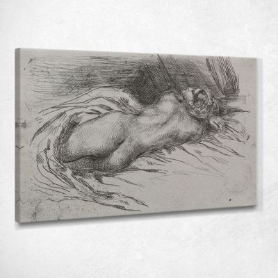 Study Of A Woman Seen From The Back Eugène Delacroix edx118 canvas print 