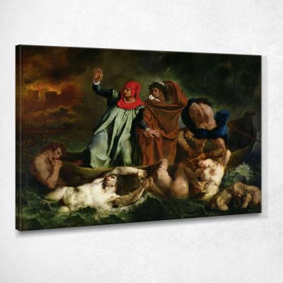 The Barque Of Dante Eugène Delacroix edx126 canvas print 