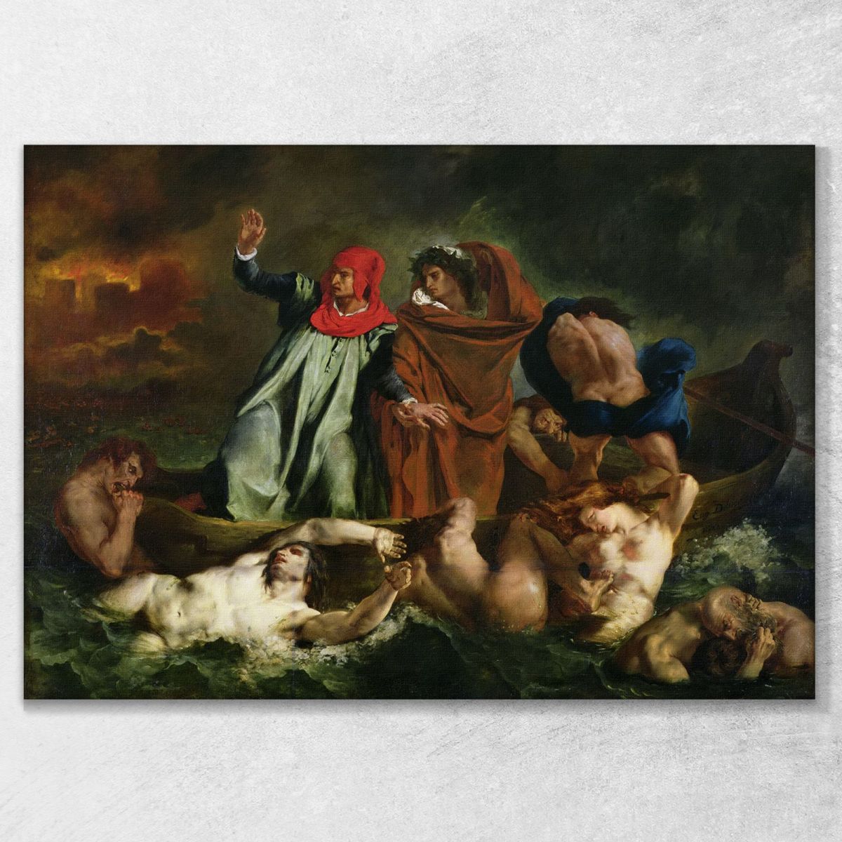 The Barque Of Dante Eugène Delacroix edx126 canvas print 