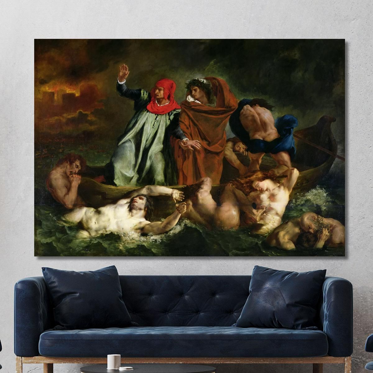 The Barque Of Dante Eugène Delacroix edx126 canvas print 