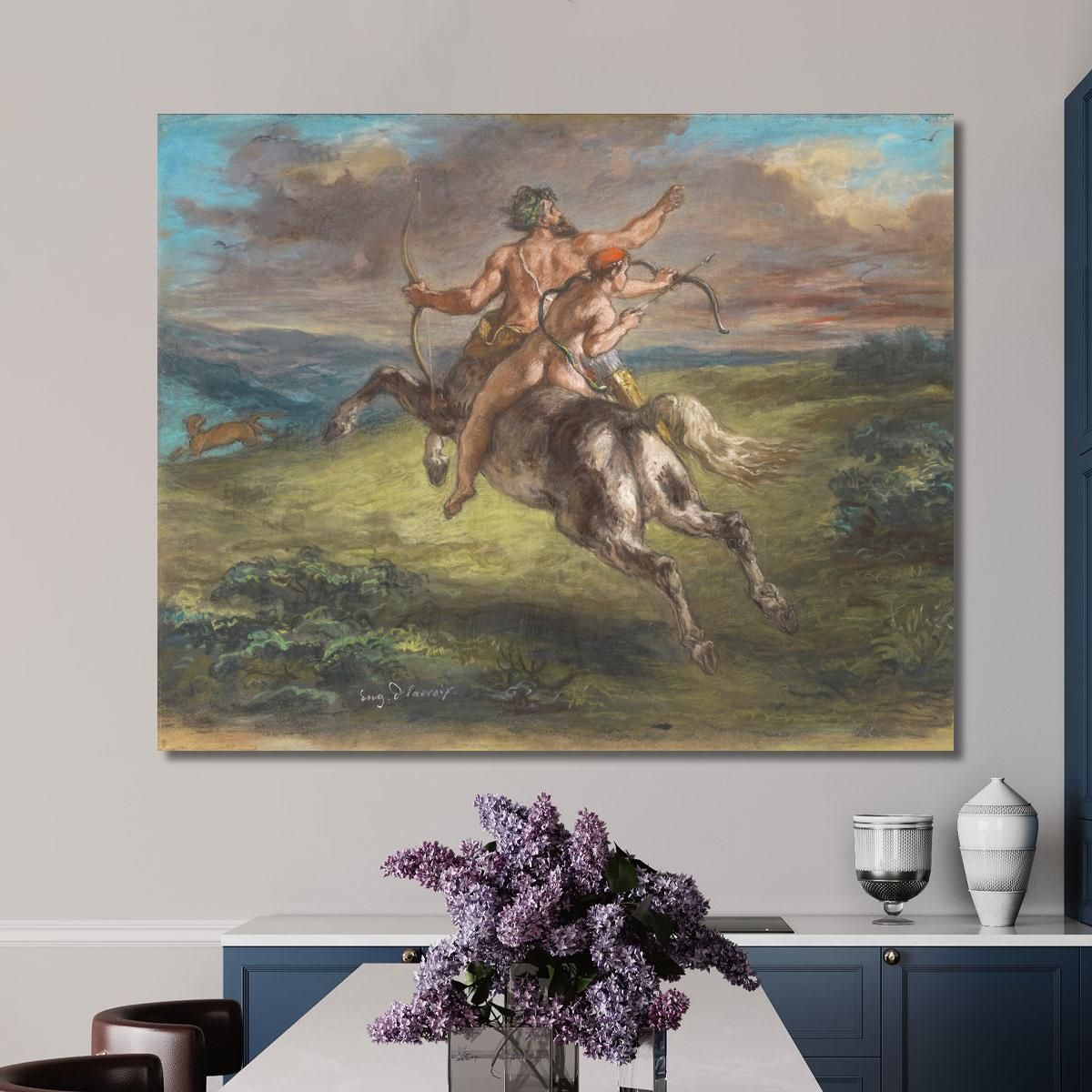 The Education Of Achilles Eugène Delacroix edx130 canvas print 