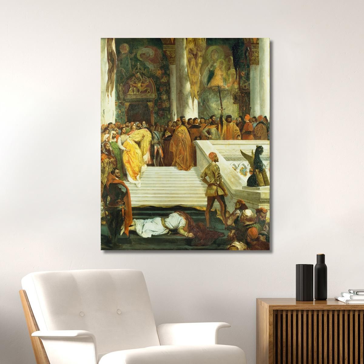 The Execution Of The Doge Marino Faliero Eugène Delacroix edx132 canvas print 