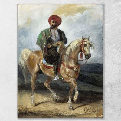 The Turkish Rider Eugène Delacroix edx145 canvas print 