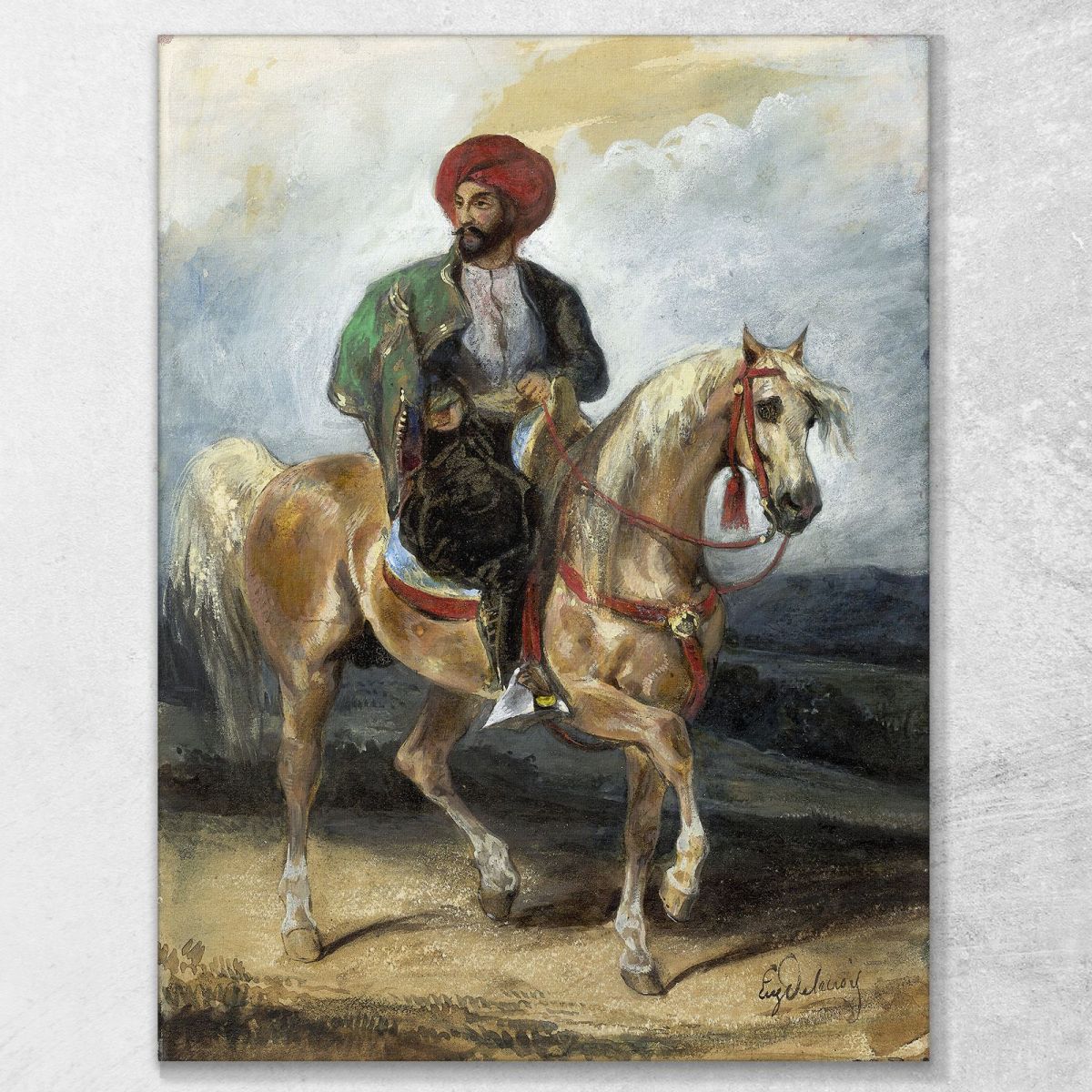 The Turkish Rider Eugène Delacroix edx145 canvas print 
