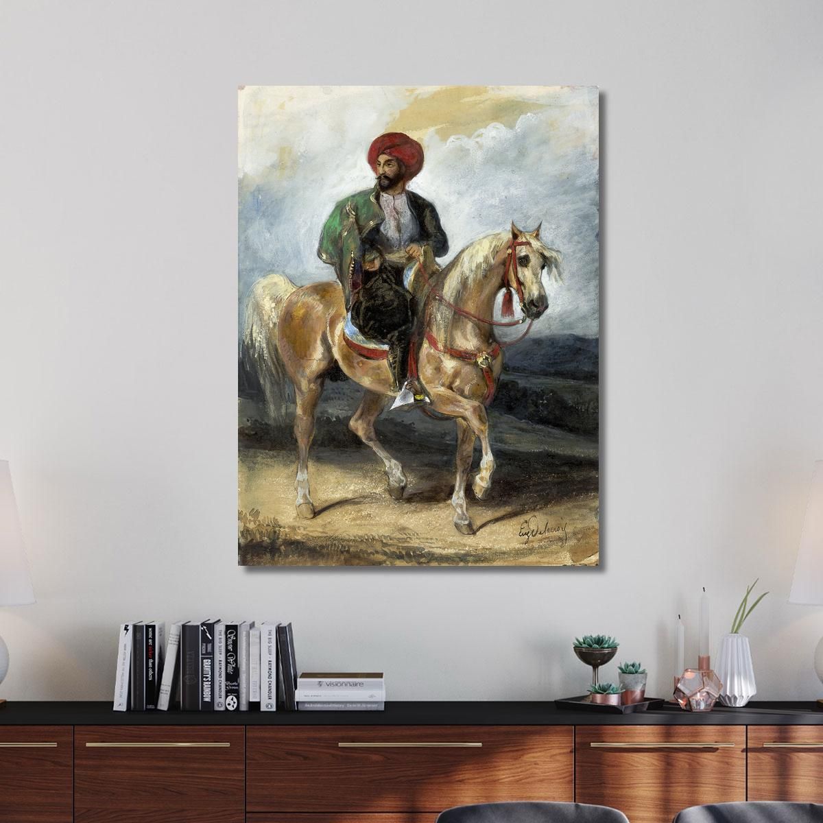 The Turkish Rider Eugène Delacroix edx145 canvas print 