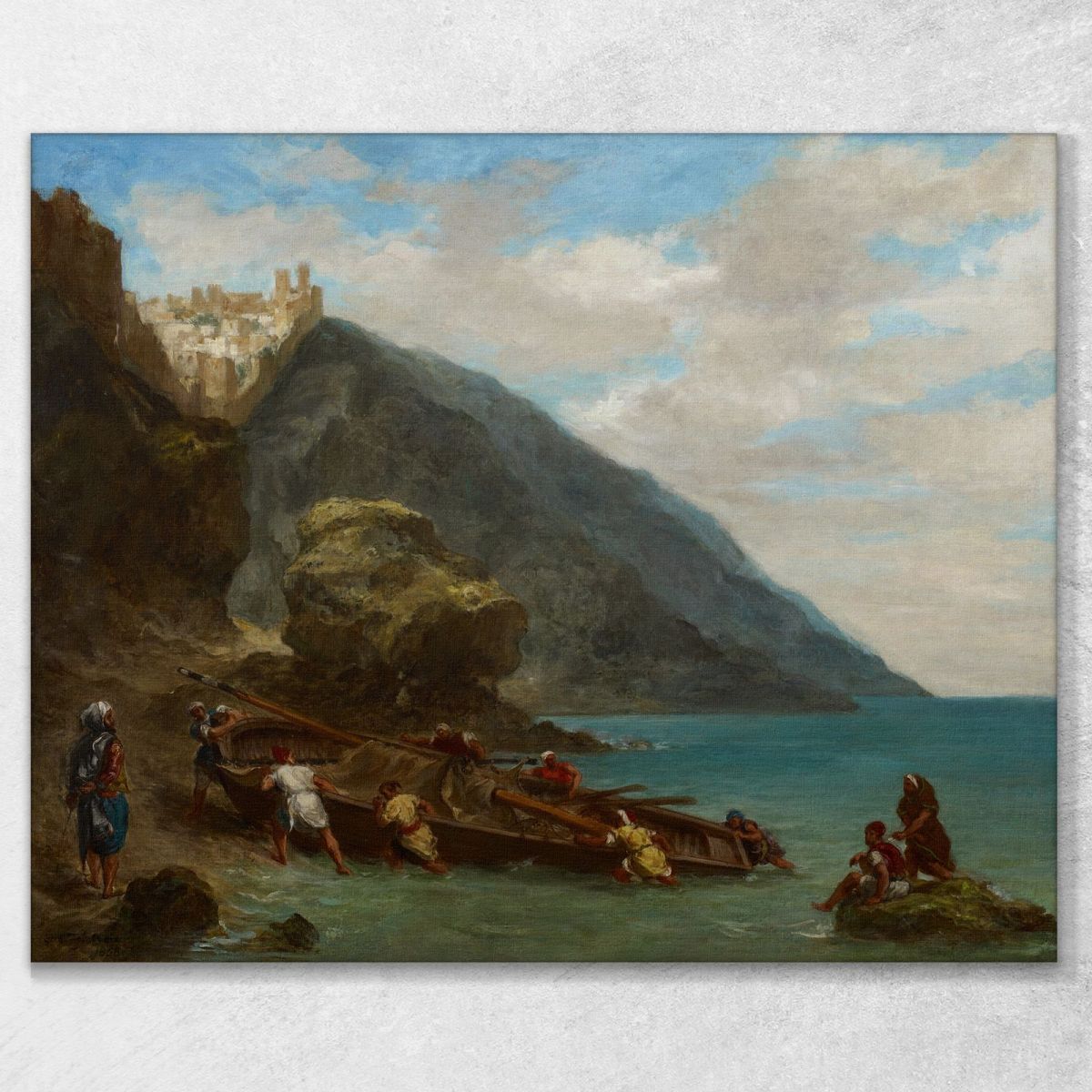 View Of Tangier From The Seashore Eugène Delacroix edx154 canvas print 