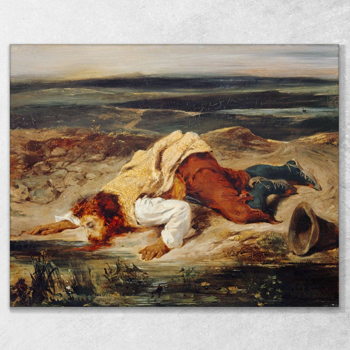 Wounded Brigand Roman Shepherd Eugène Delacroix edx158 canvas print 