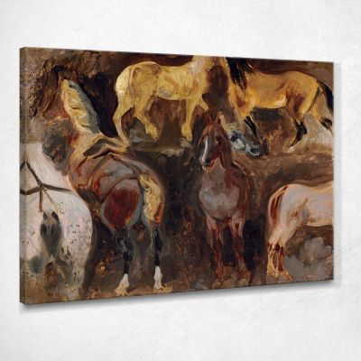 Horse Study Eugène Delacroix edx160 canvas print 