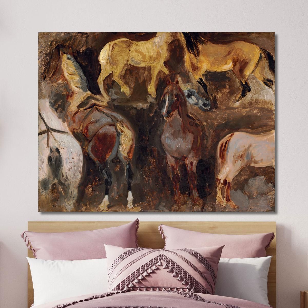 Horse Study Eugène Delacroix edx160 canvas print 