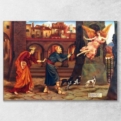 Blindness And Cupidity Chasing Joy From The City Evelyn De Morgan emg3 canvas print 