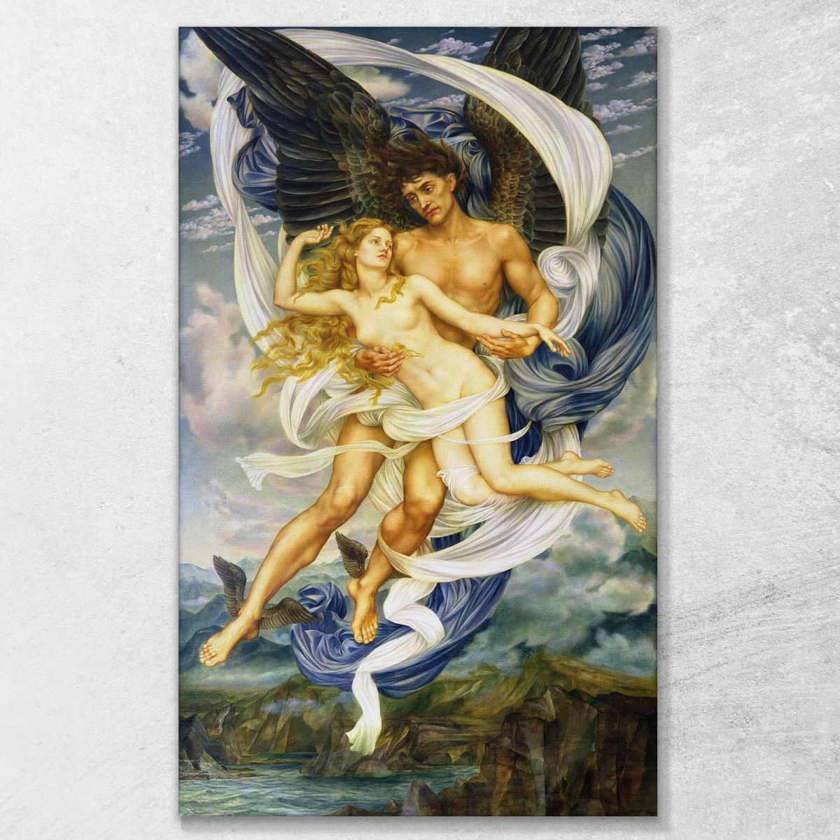 Boreas And Oreithyia Evelyn De Morgan emg4 canvas print 