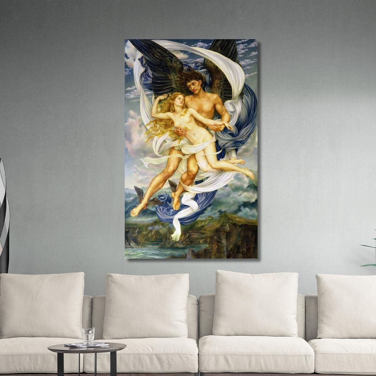 Boreas And Oreithyia Evelyn De Morgan emg4 canvas print 