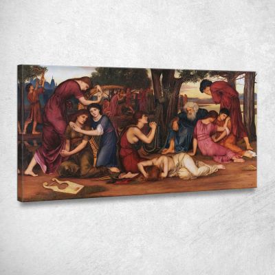 By The Waters Of Babylon Evelyn De Morgan emg6 canvas print 