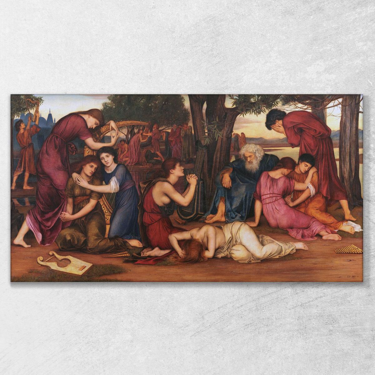By The Waters Of Babylon Evelyn De Morgan emg6 canvas print 