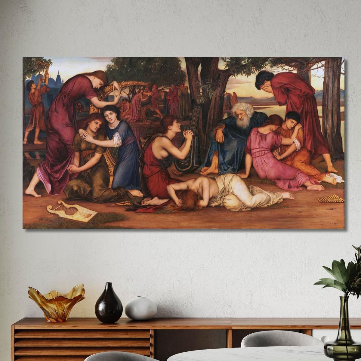 By The Waters Of Babylon Evelyn De Morgan emg6 canvas print 