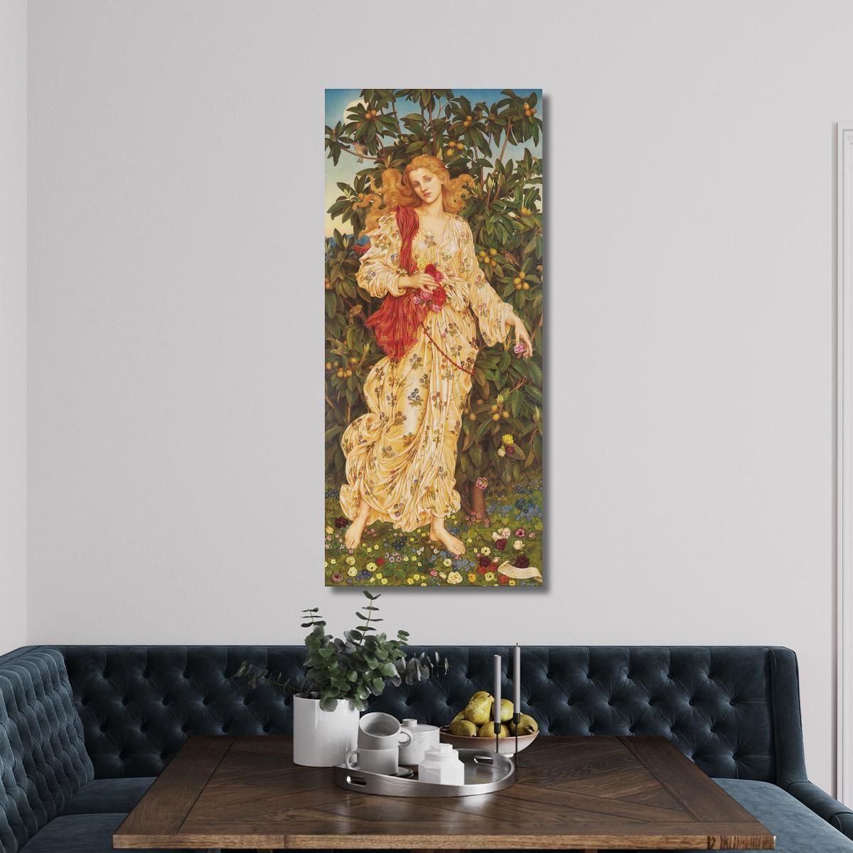 Flora Evelyn De Morgan emg16 canvas print 