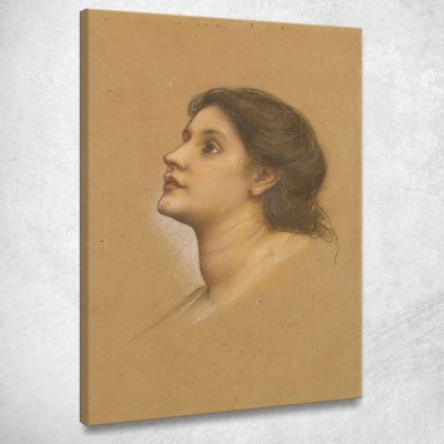 Head Of A Young Girl Evelyn De Morgan emg18 canvas print 