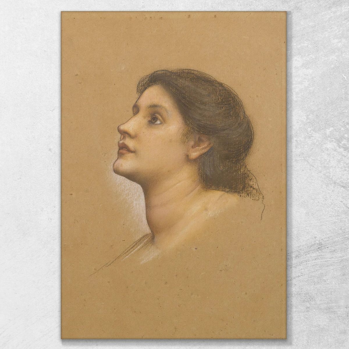Head Of A Young Girl Evelyn De Morgan emg18 canvas print 