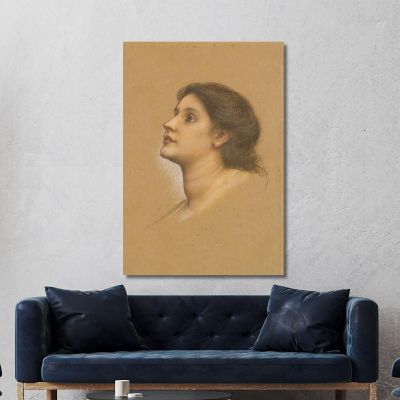 Head Of A Young Girl Evelyn De Morgan emg18 canvas print 