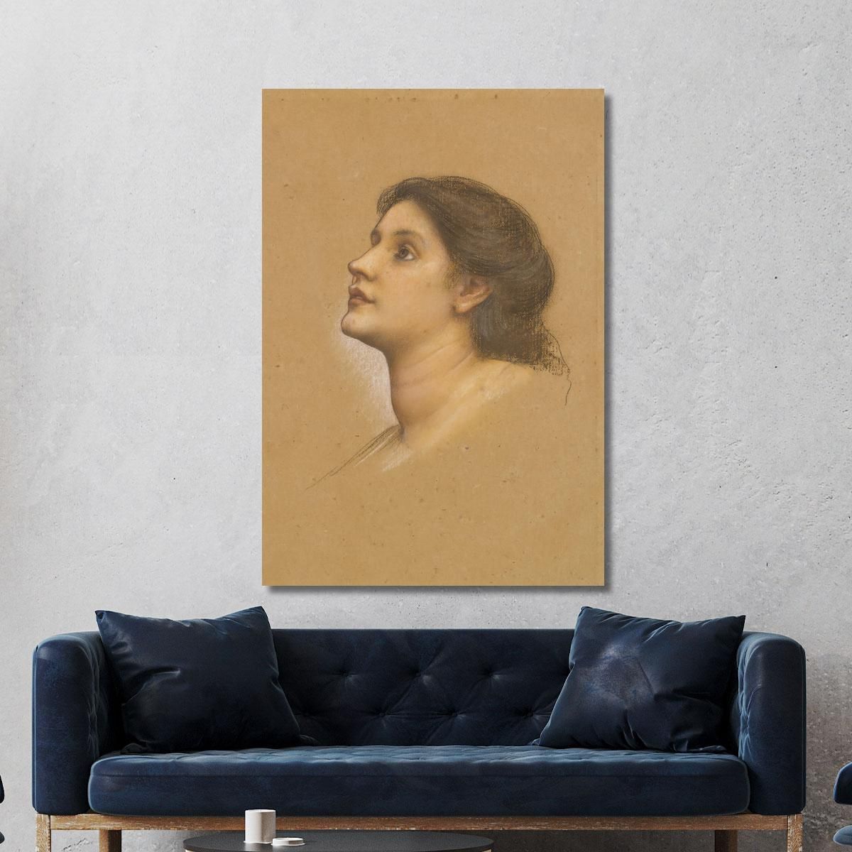 Head Of A Young Girl Evelyn De Morgan emg18 canvas print 