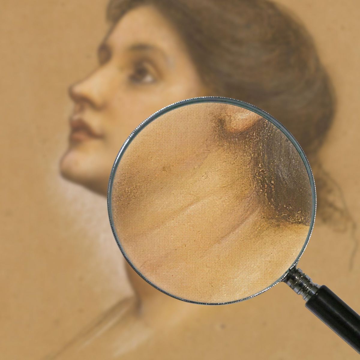 Head Of A Young Girl Evelyn De Morgan emg18 canvas print