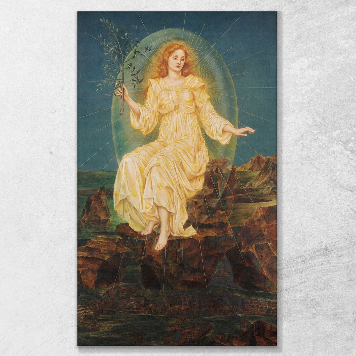 Light In The Darkness Evelyn De Morgan emg21 canvas print 