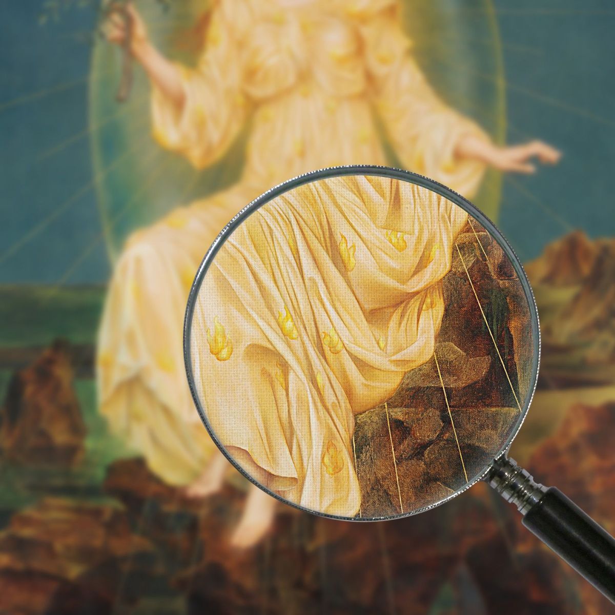 Light In The Darkness Evelyn De Morgan emg21 canvas print