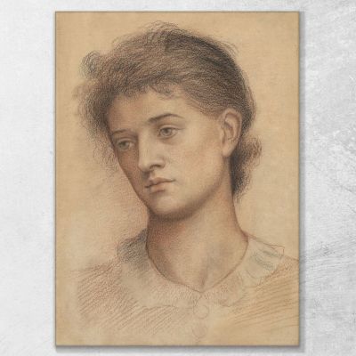 Portrait Head Of A Woman Evelyn De Morgan emg26 canvas print 