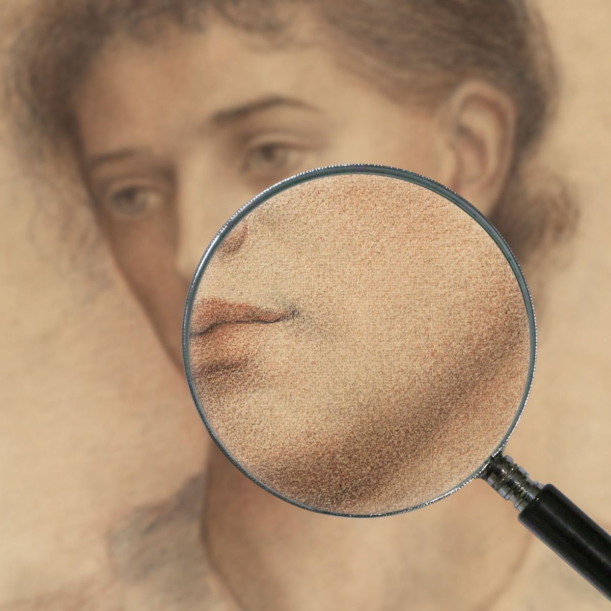 Portrait Head Of A Woman Evelyn De Morgan emg26 canvas print