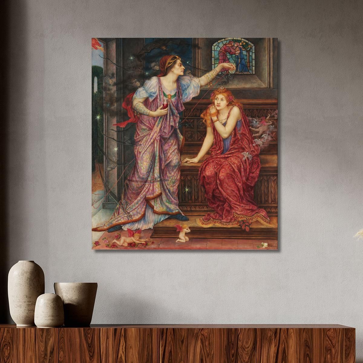 Queen Eleanor Fair Rosamund Evelyn De Morgan emg27 canvas print 