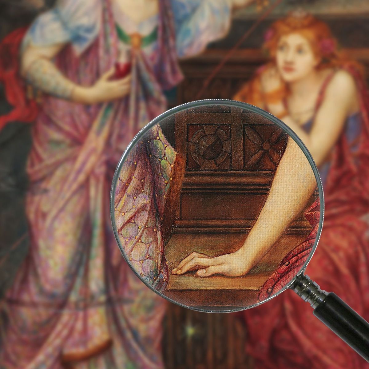 Queen Eleanor Fair Rosamund Evelyn De Morgan emg27 canvas print