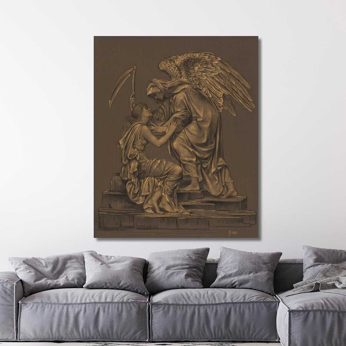 The Angel Of Death Evelyn De Morgan emg32 canvas print 