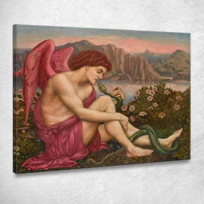 The Angel With The Serpent Evelyn De Morgan emg33 canvas print 