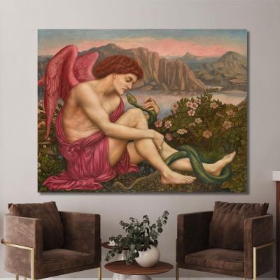 The Angel With The Serpent Evelyn De Morgan emg33 canvas print 