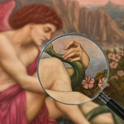 The Angel With The Serpent Evelyn De Morgan emg33 canvas print