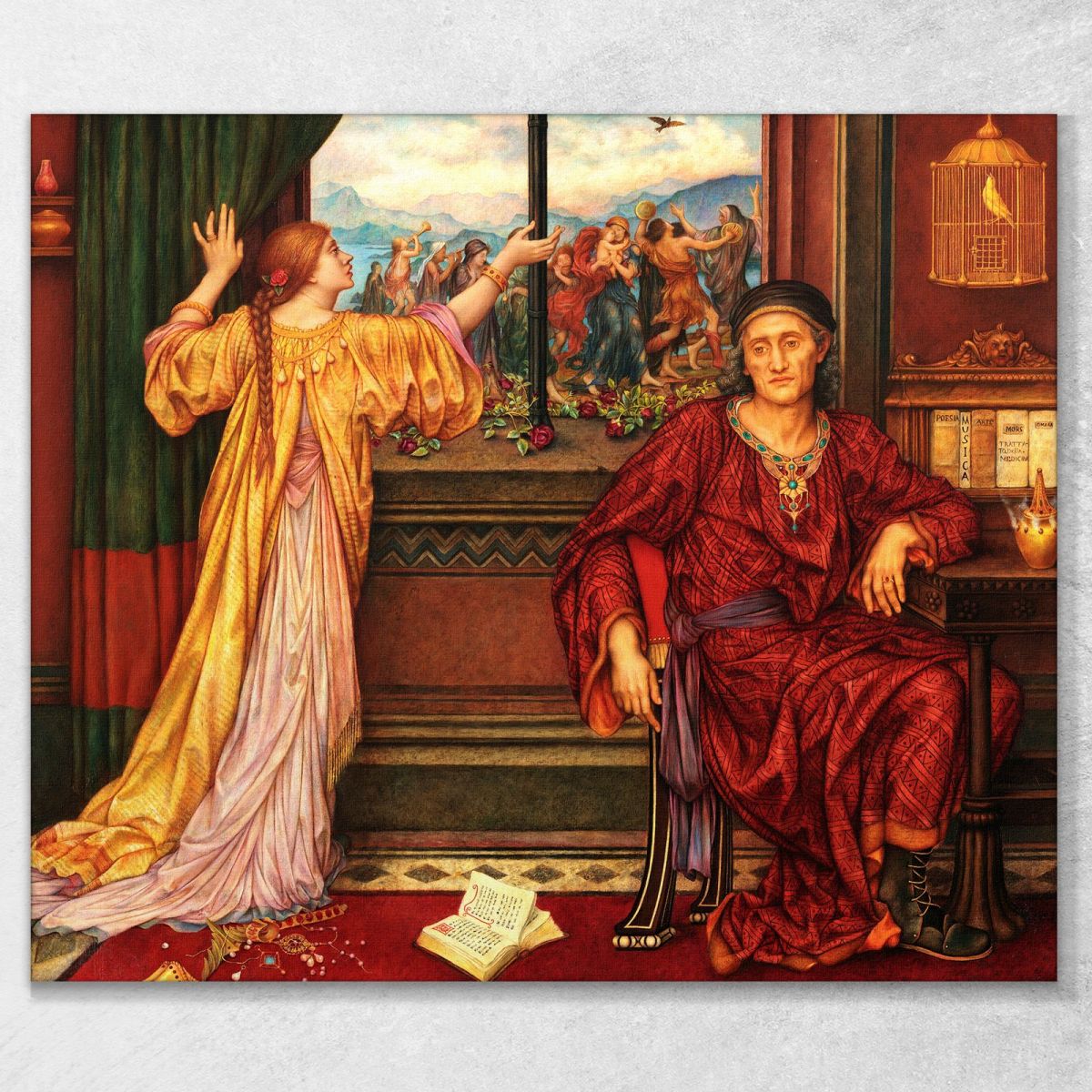 The Gilded Cage Evelyn De Morgan emg40 canvas print 