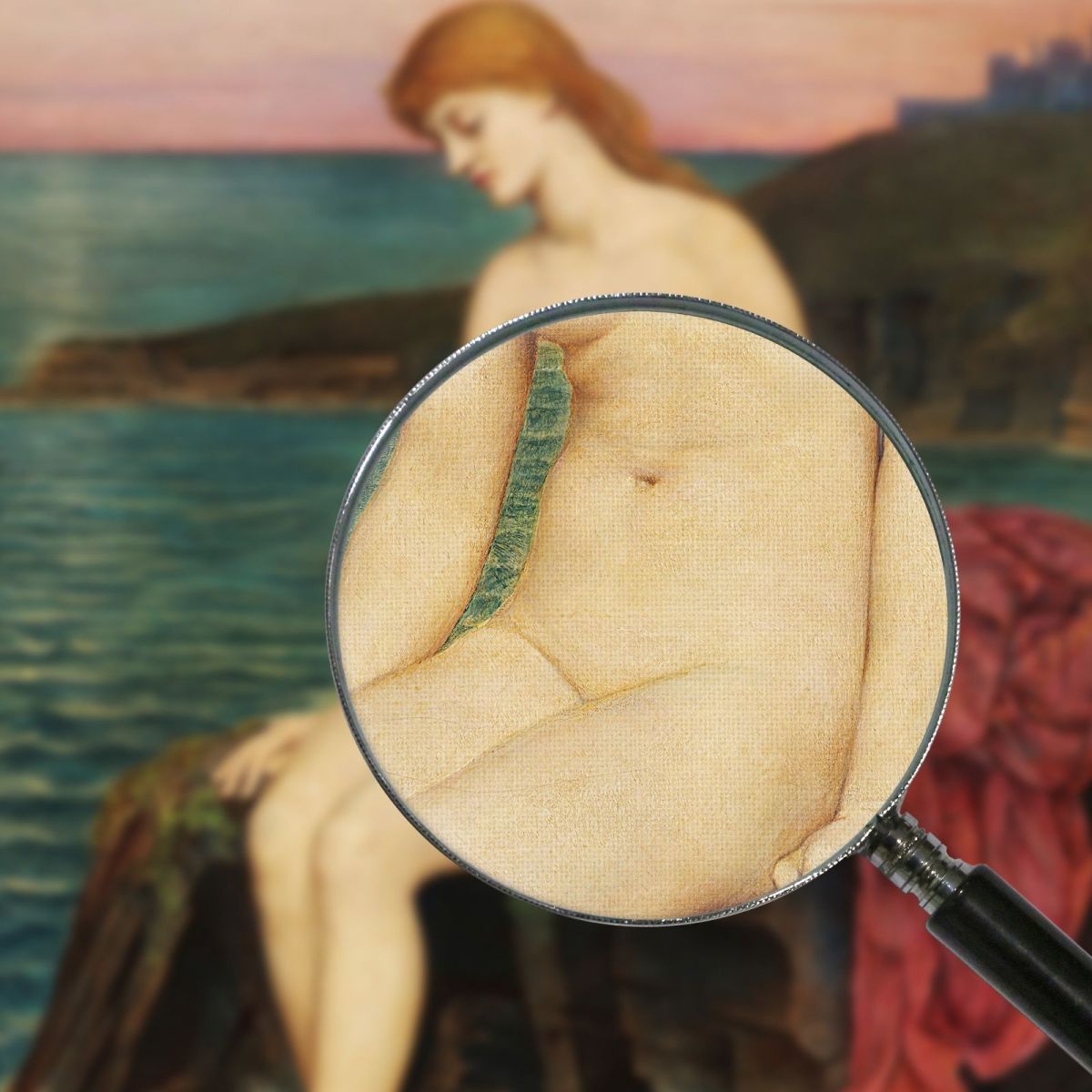 The Little Sea Maid Evelyn De Morgan emg45 canvas print