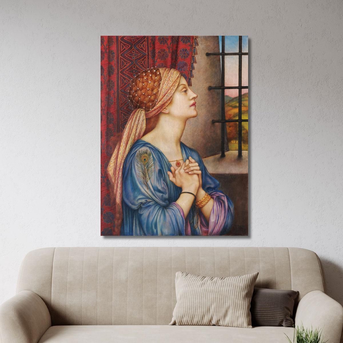 The Prisoner Evelyn De Morgan emg49 canvas print 