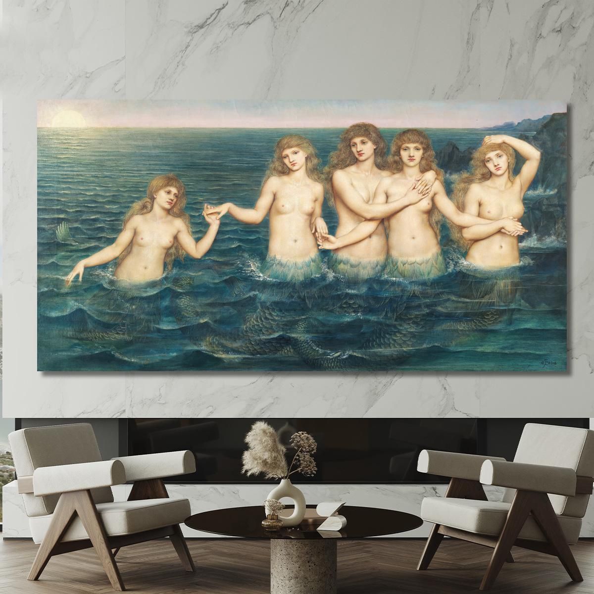 The Sea Maidens Evelyn De Morgan emg51 canvas print 
