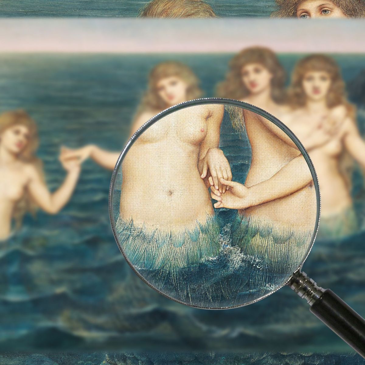 The Sea Maidens Evelyn De Morgan emg51 canvas print