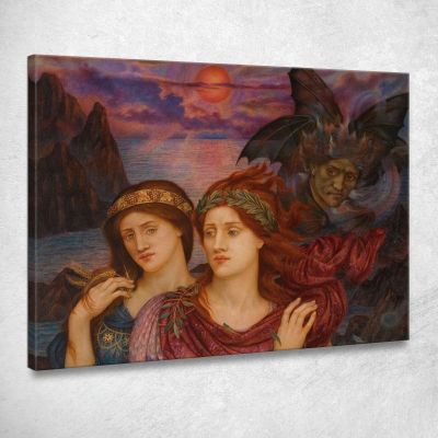 The Vision Evelyn De Morgan emg55 canvas print 