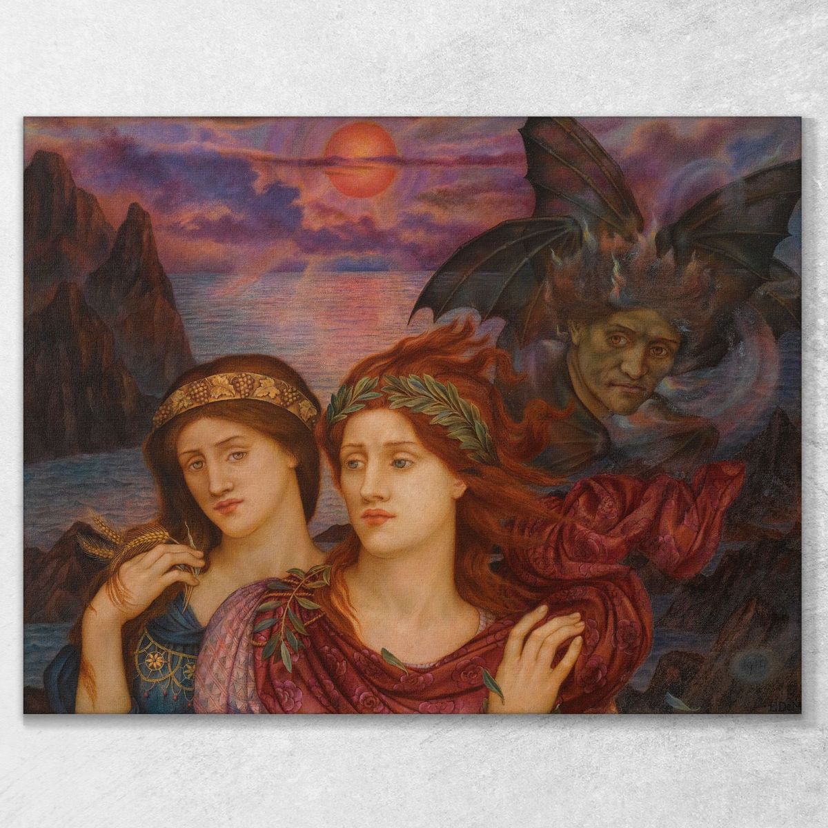 The Vision Evelyn De Morgan emg55 canvas print 