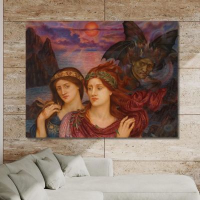 The Vision Evelyn De Morgan emg55 canvas print 